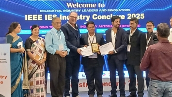 VSSUT Robotics Society Secured First Position and Received Prize from Prof. Milos Manic, President of IEEE IES in Project Expo of Industrial Conclave organized during 08-10 August 2025 at Bhubaneswar