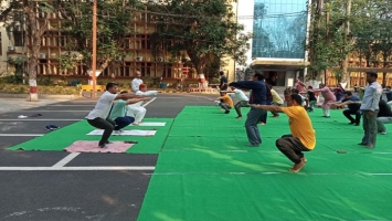 Early Morning Yoga and Pranayam Session for Faculty and Staff Members of VSSUT Burla on 03 May 2025(Saturday)