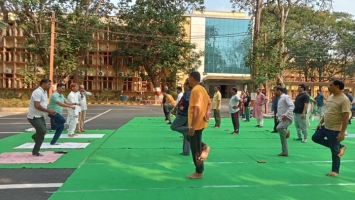 Early Morning Yoga and Pranayam Session for Faculty and Staff Members of VSSUT Burla on 03 May 2025(Saturday)