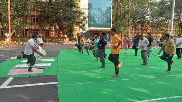 Early Morning Yoga and Pranayam Session for Faculty and Staff Members of VSSUT Burla on 03 May 2025(Saturday)
