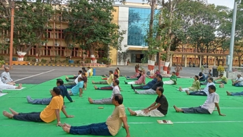 Early Morning Yoga and Pranayam Session for Faculty and Staff Members of VSSUT Burla on 03 May 2025(Saturday)