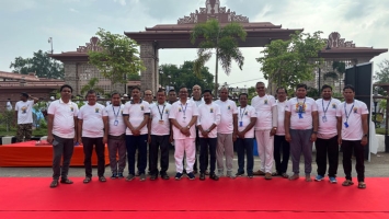 Participation of VSSUT Burla in the Celebration of International Yoga Day on 21 June 2025 at Mahanadi Riverfront, near Maa Samaleswari Temple, Sambalpur in presence of Shri Dharmendra Pradhan, Hon'ble Minister of Education, Govt of India