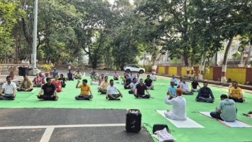 Early Morning Yoga and Pranayam Session for Faculty and Staff Members of VSSUT Burla on 03 May 2025(Saturday)